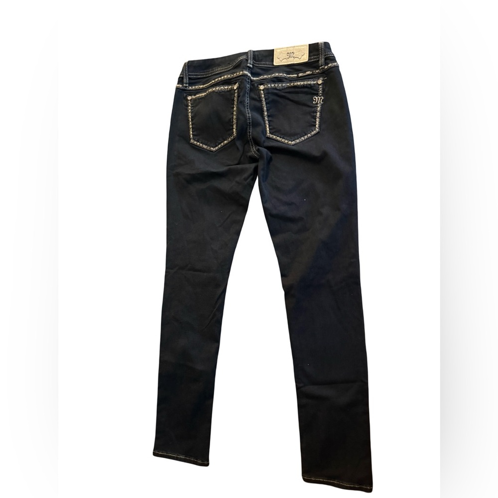 Miss Me Dark Blue Denim Skinny Jeans with Contrast Stitching - Picture 2 of 6